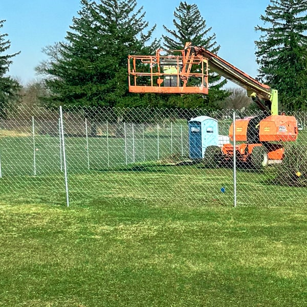 a temporary chain link fence provides quick and easy installation, high level of security, and flexibility to modify the fence location and height